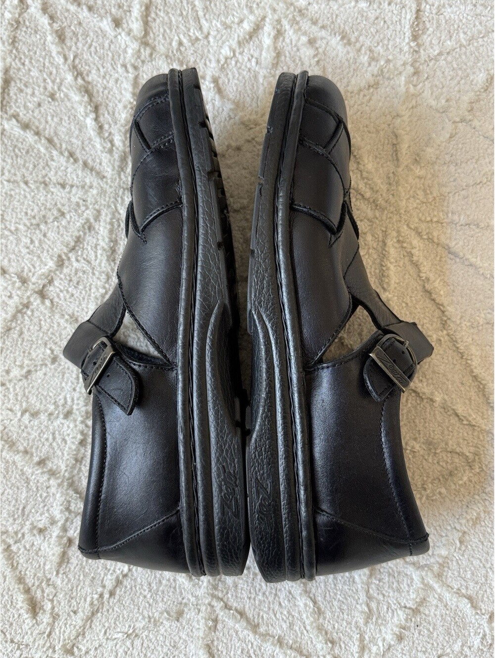 Zeeta Men’s Black Leather Fisherman Sandals EU 47 US 13 Buckle 31181